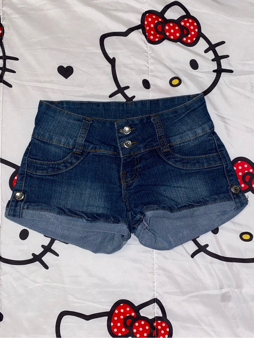 Low Waisted Micro Denim Shorts